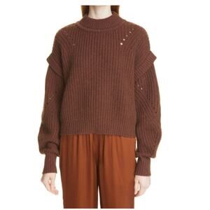 La Ligne ARMHOLE RIB TRIM WOOL & CASHMERE SWEATER